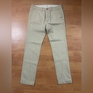 Hollister Skinny Chino Pants Men's 29x30 Tan Stretch Casual